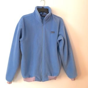Patagonia Blue Fleece with Lilac Cuffs